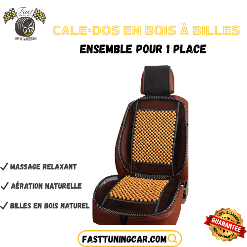 Cale-dos en bois à billes – Massage & aération naturelle