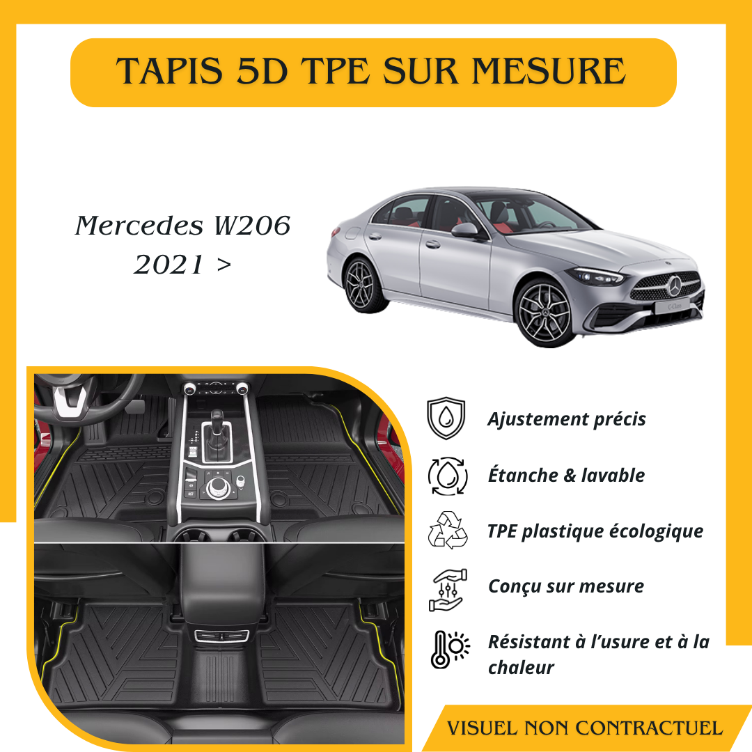 Tapis sur mesure 5D TPE Mercedes W206 2021 >