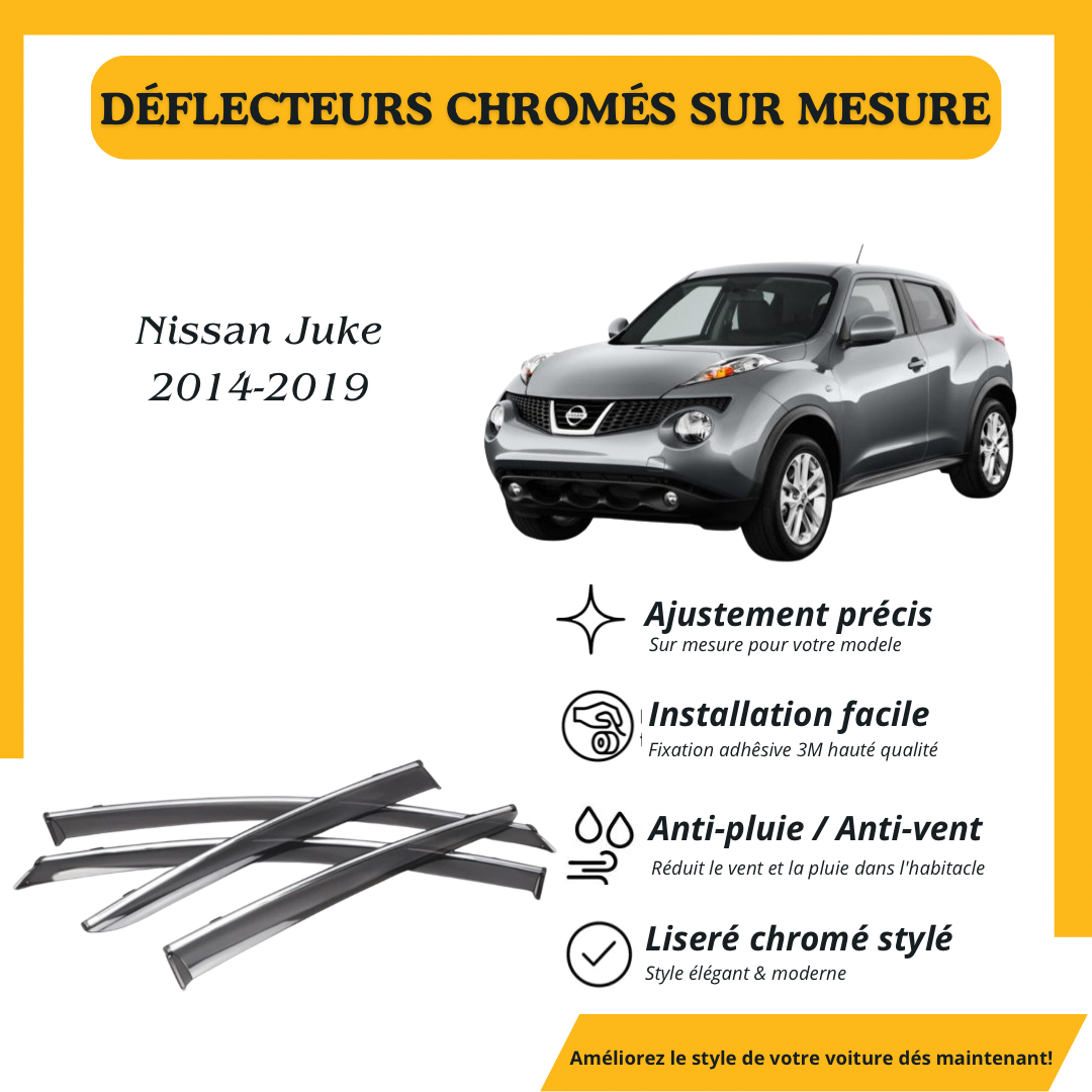 Déflecteur d’air noir et chromé Nissan Juke 2014-2019