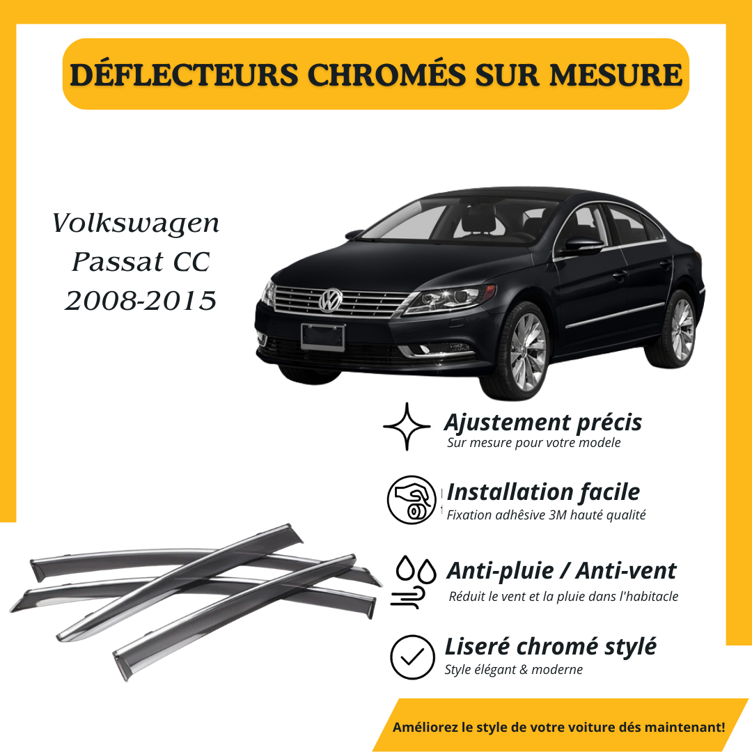Déflecteur d’air noir et chromé Volkswagen Passat CC 2008-2015