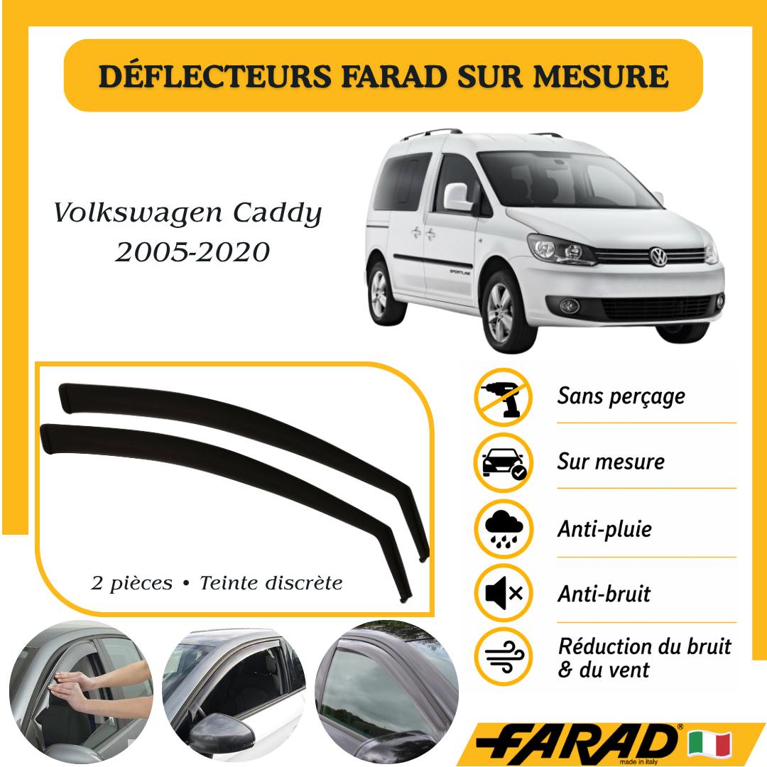 Déflecteurs d’air FARAD Volkswagen Caddy 2005-2020