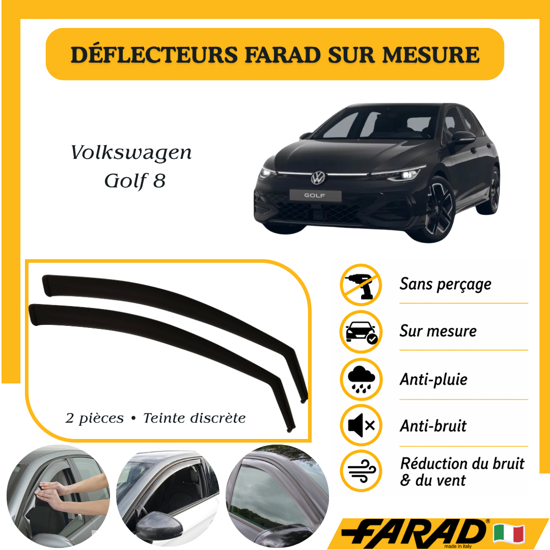 Déflecteurs d’air FARAD Volkswagen Golf 8