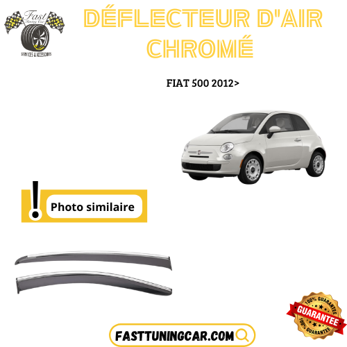 Déflecteur d’air noir et chromé Fiat 500 2012>