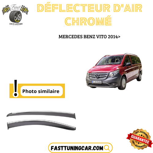 Déflecteur d’air noir et chromé Mercedes Benz Vito 2014>