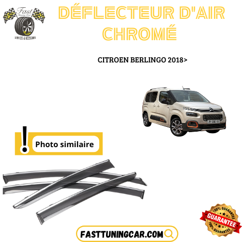 Déflecteur d’air noir et chromé Citroën Berlingo 2018>