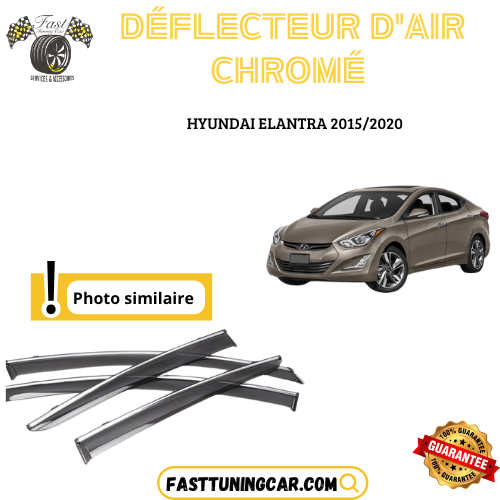 Déflecteur d’air noir et chromé Hyundai Elantra 2015-2020