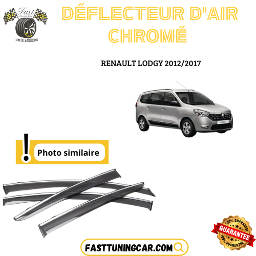 Déflecteur d’air noir et chromé Renault Lodgy 2012-2017