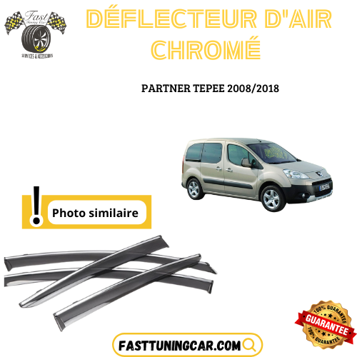 Déflecteur d’air noir et chromé Partner Tepee 2008/2018