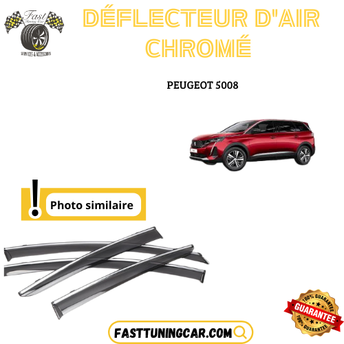 Déflecteur d’air noir et chromé Peugeot 5008
