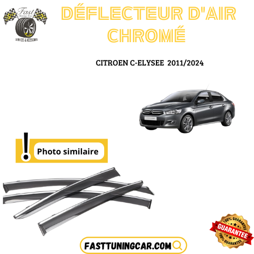 Déflecteur d’air noir et chromé Citroën C- Elysée 2011-2024