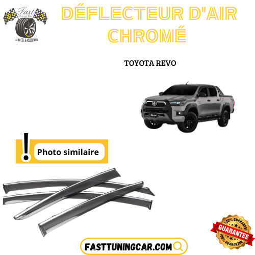 Déflecteur d’air noir et chromé Toyota Revo