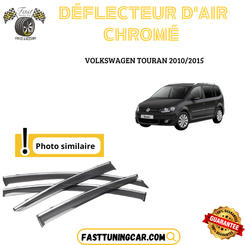 Déflecteur d’air noir et chromé Volkswagen Touran 2010-2015