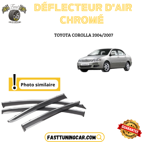 Déflecteur d’air noir et chromé Toyota Corolla 2004-2007
