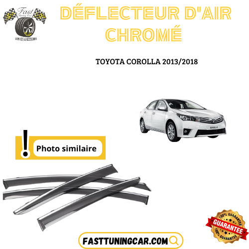 Déflecteur d’air noir et chromé Toyota Corolla 2013-2018