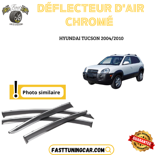Déflecteur d’air noir et chromé Hyundai Tucson 2004-2010