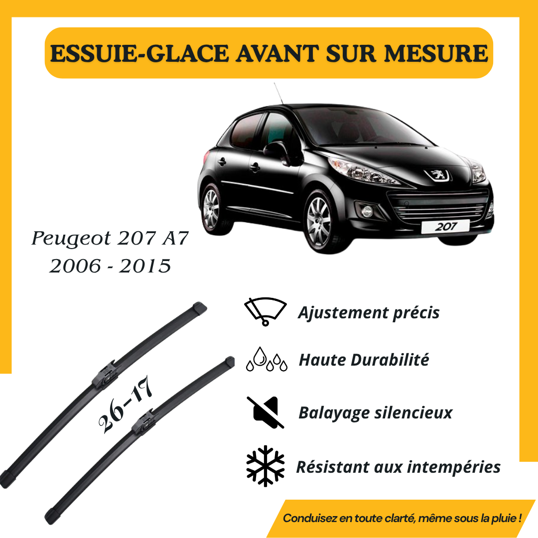 Essuies glace avant Peugeot 207 A7 2006-2015