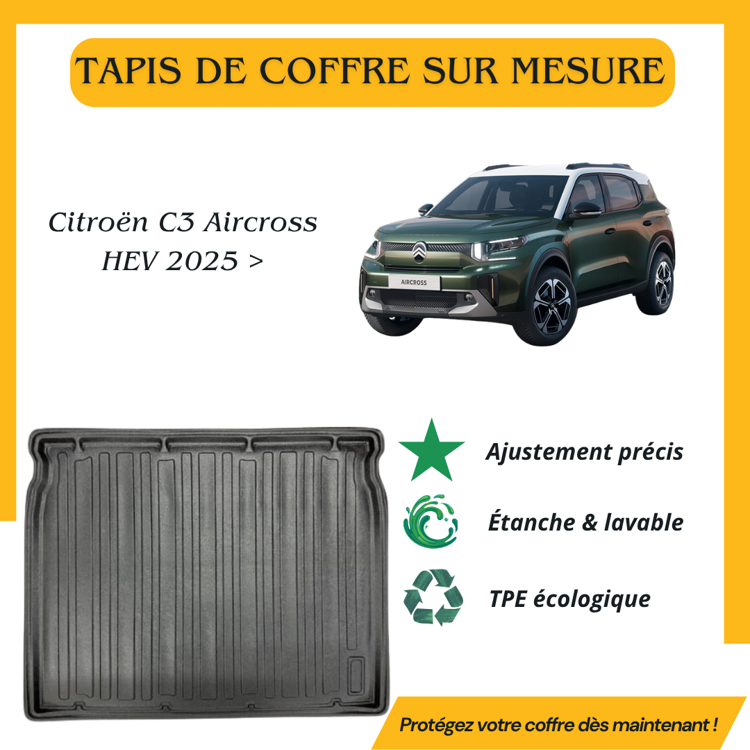 Tapis de coffre 4D Citroën C3 Aircross HEV 2025 >