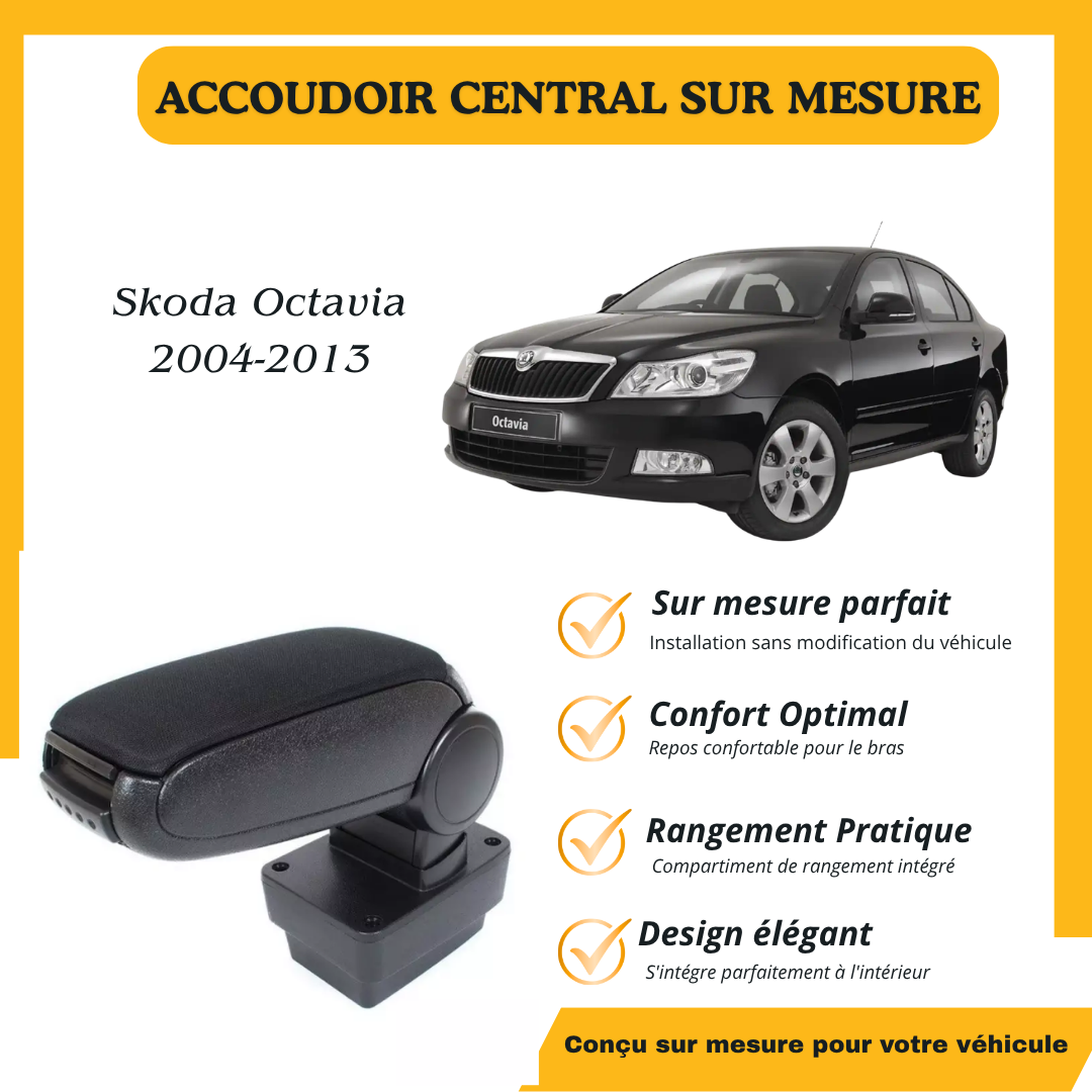 Accoudoir sur mesure SKODA OCTAVIA 2004-2009