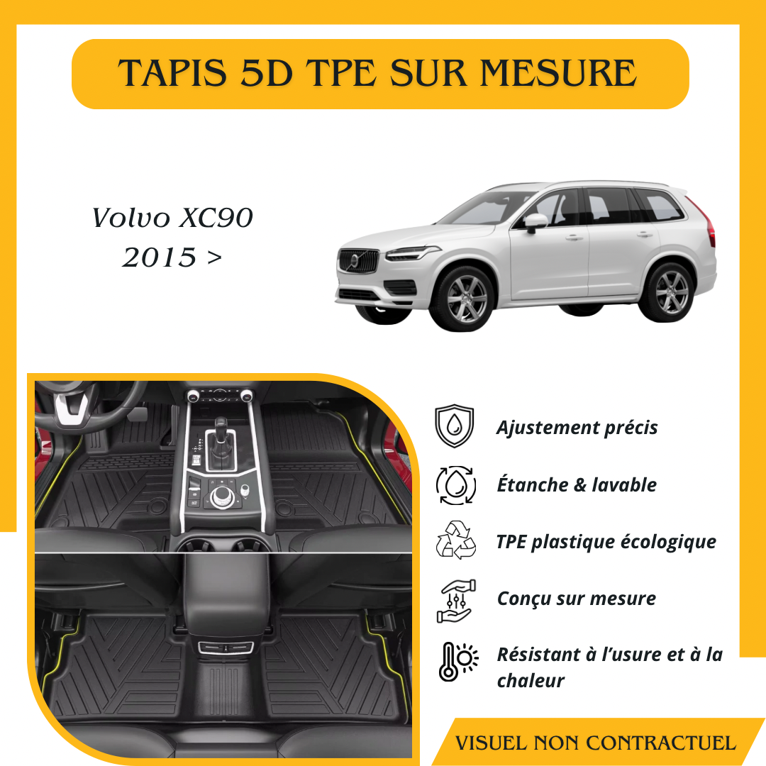 Tapis sur mesure 5D TPE Volvo XC90 2015 >