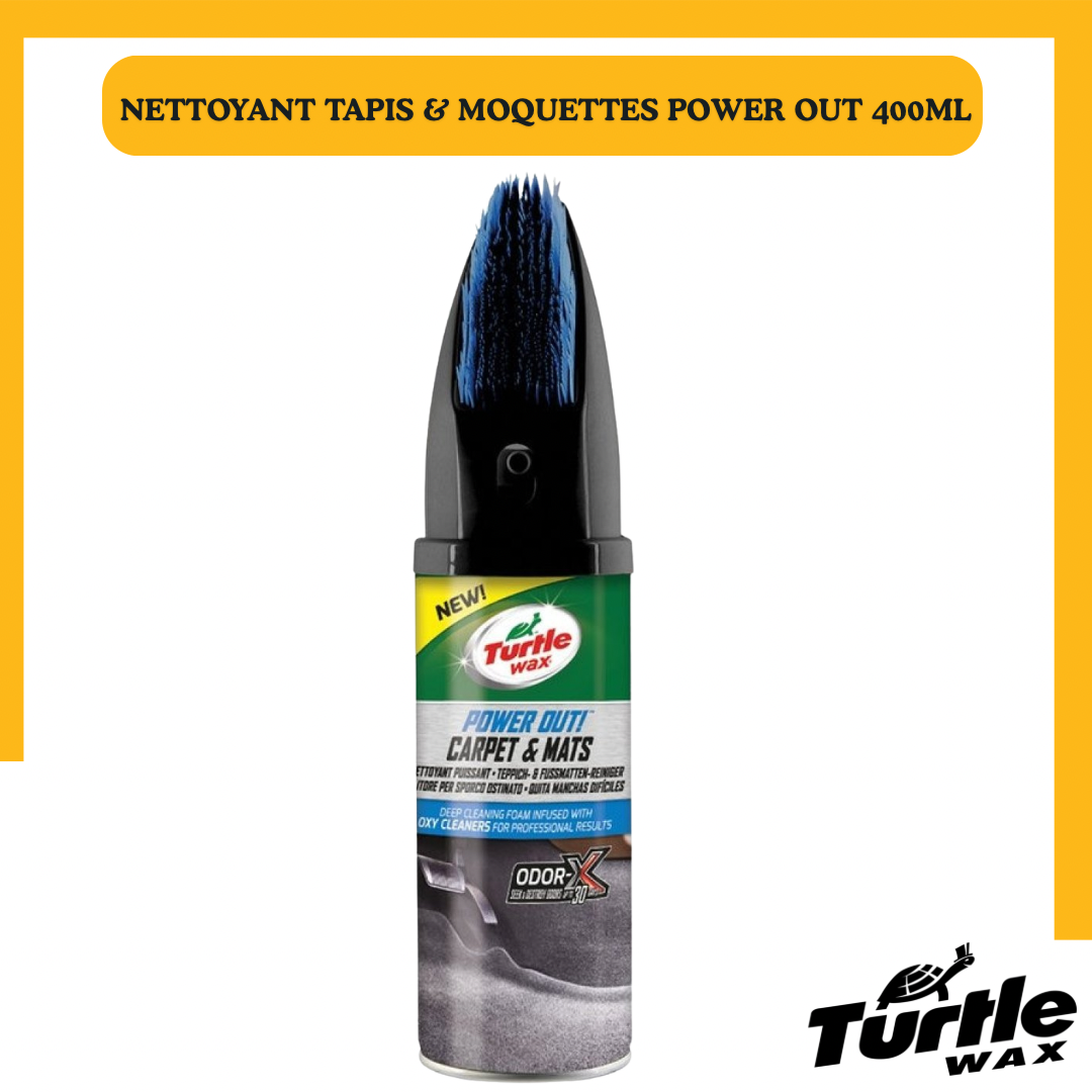 Turtle Wax Power Out – Nettoyant Tapis & Moquettes 400 ml