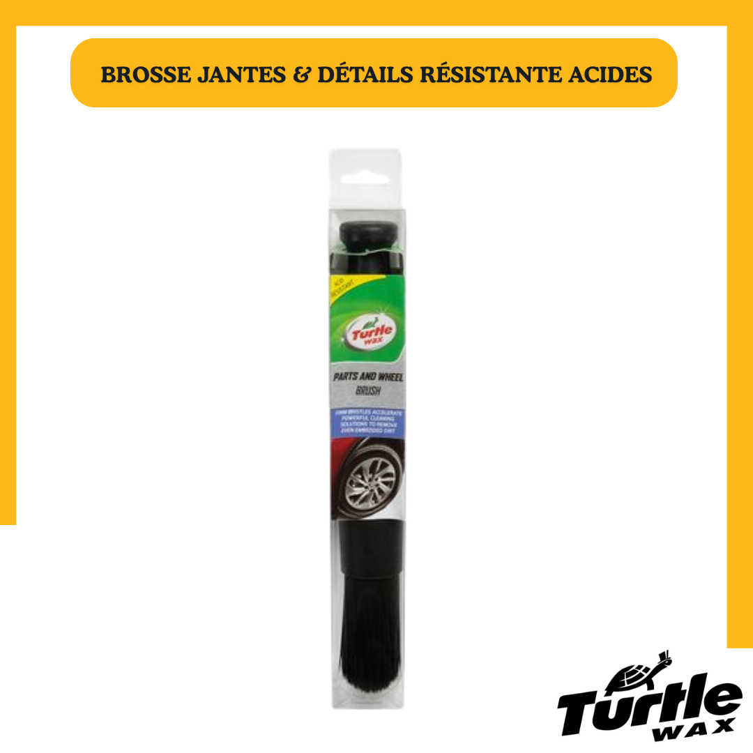 Turtle Wax – Brosse Jantes & Pièces Résistante aux Acides