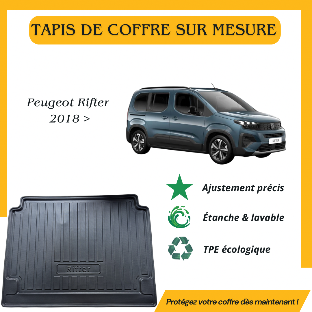 Tapis de coffre 4D PEUGEOT RIFTER 2018>