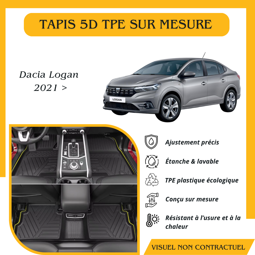 Tapis sur mesure 5D TPE Dacia Logan 2021 >