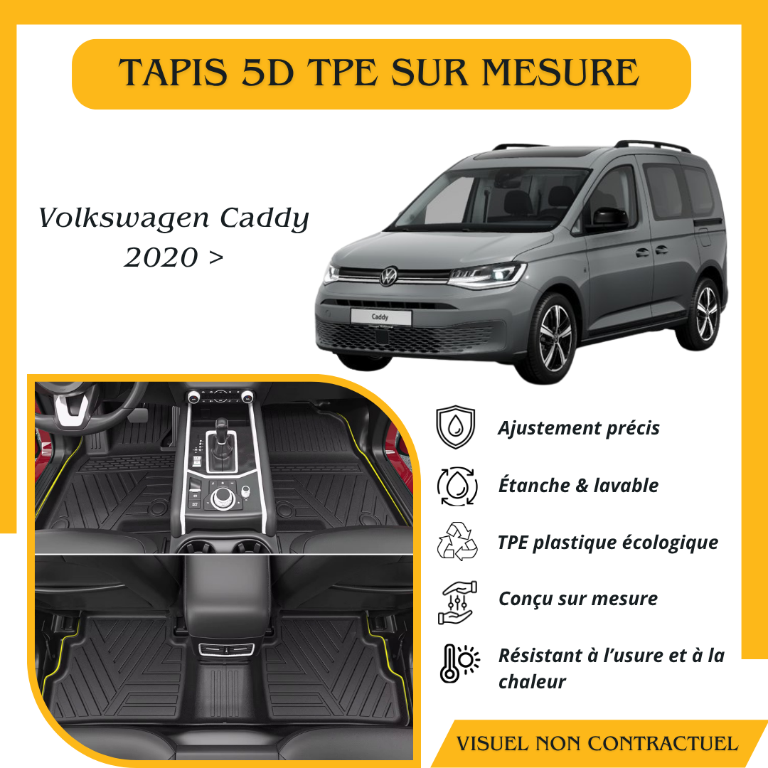 Tapis sur mesure 5D TPE Volkswagen Caddy 2020 >
