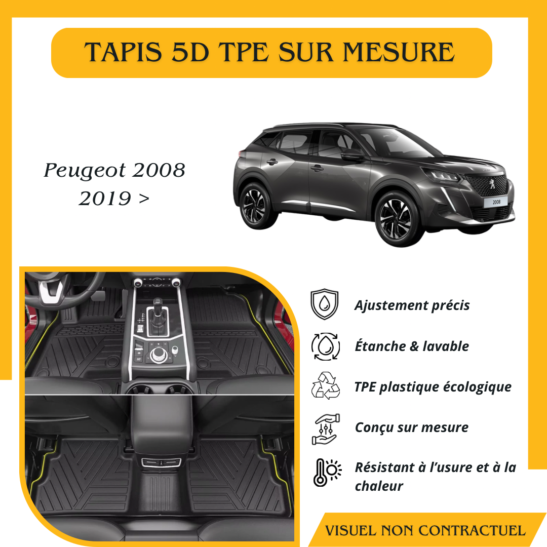 Tapis sur mesure 5D TPE Peugeot 2008 2019>