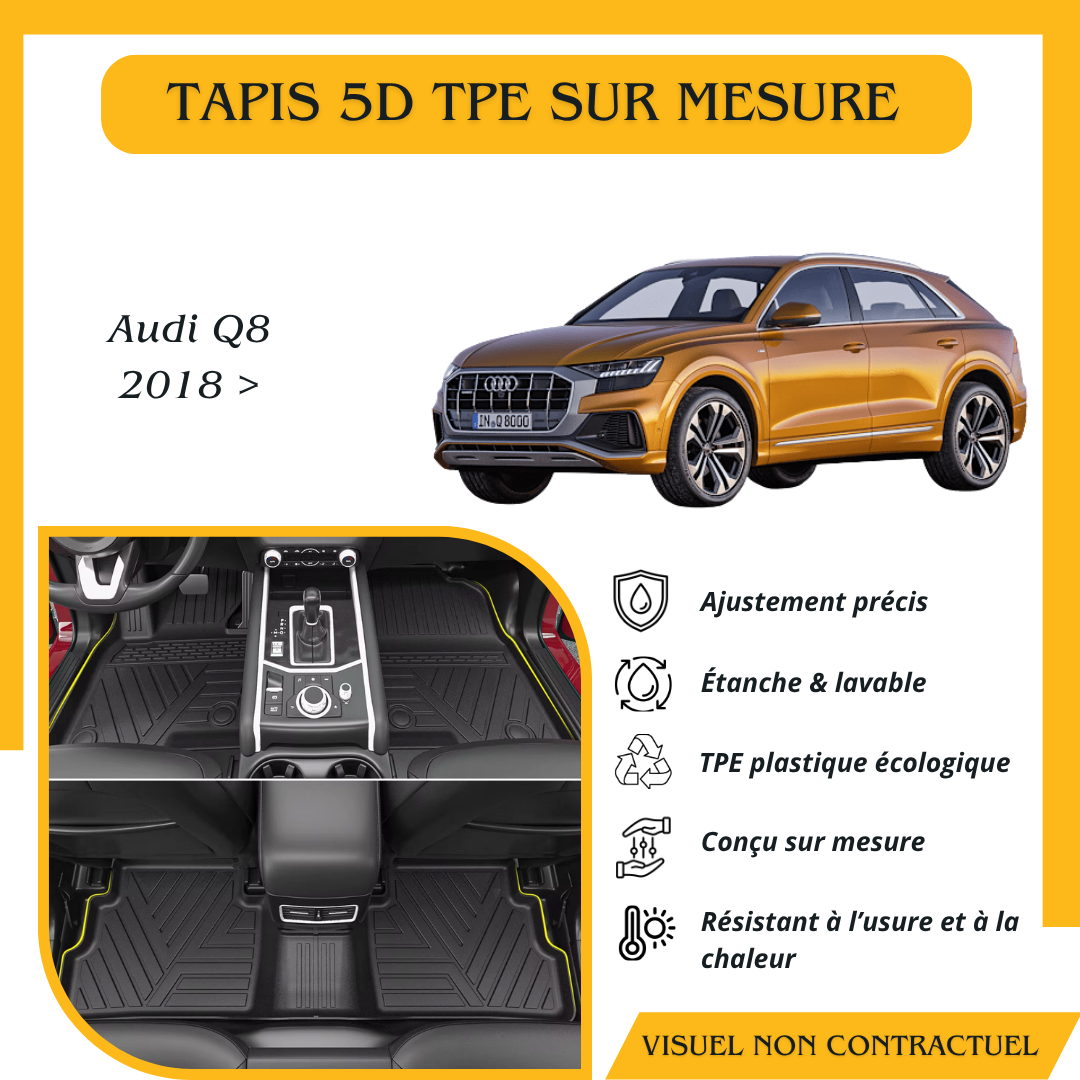 Tapis sur mesure 5D TPE Audi Q8 2018 >