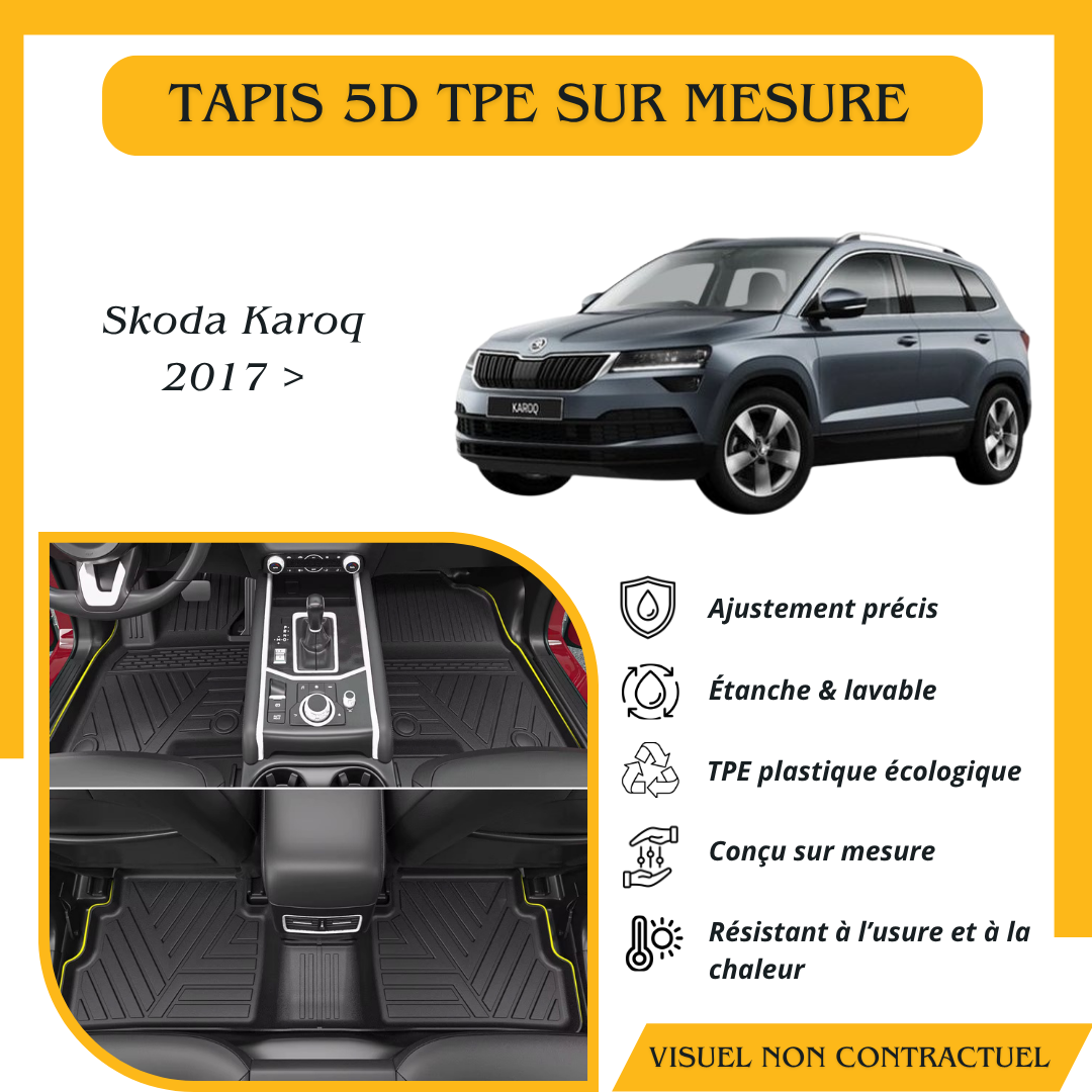 Tapis sur mesure 5D TPE Skoda karoq 2017>