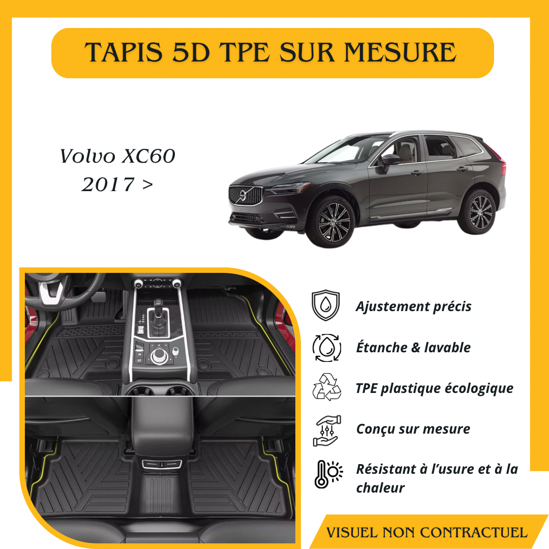Tapis sur mesure 5D TPE Volvo XC60 2017 >