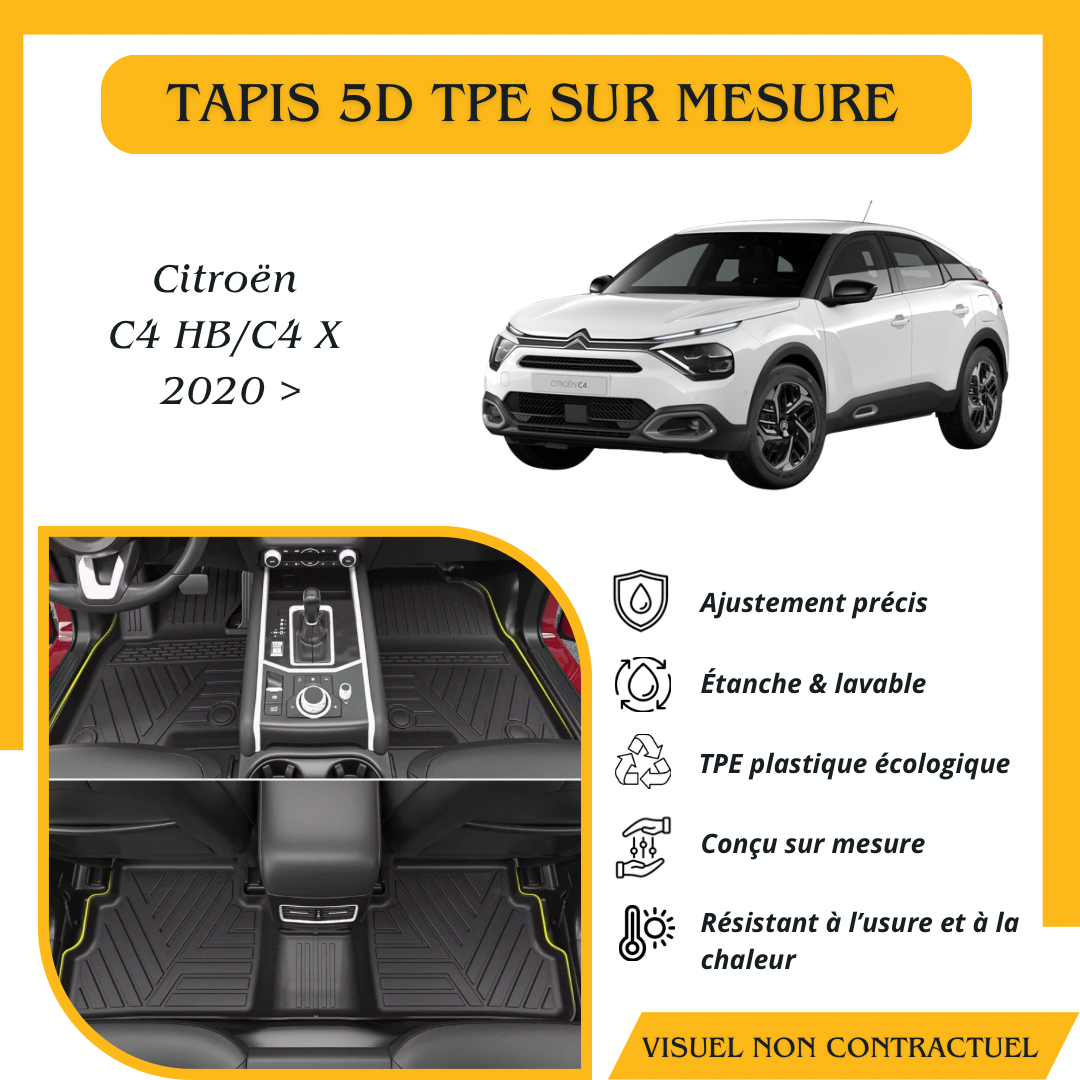Tapis sur mesure 5D TPE Citroën C4 HB/C4 X 2020 >
