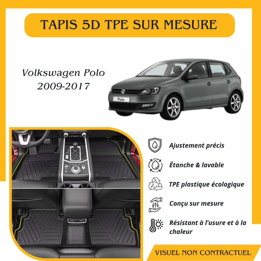 Tapis sur mesure 5D TPE Volkswagen Polo 2009-2017