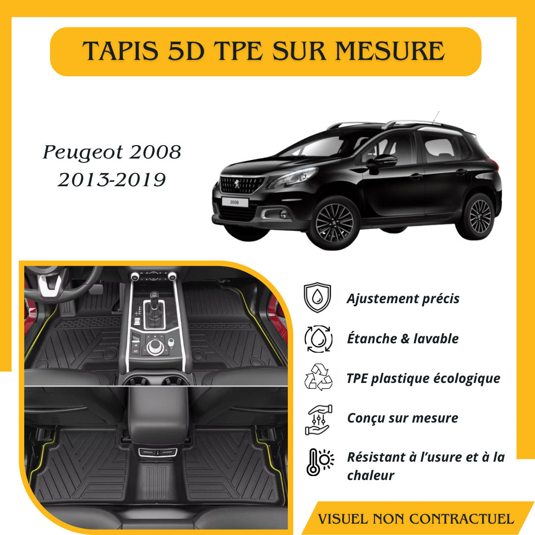 Tapis sur mesure 5D TPE Peugeot 2008 2013-2019
