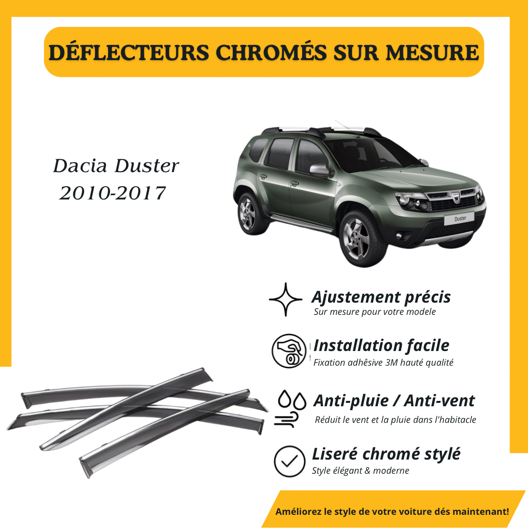Déflecteur d’air noir et chromé Dacia Duster 2010-2017