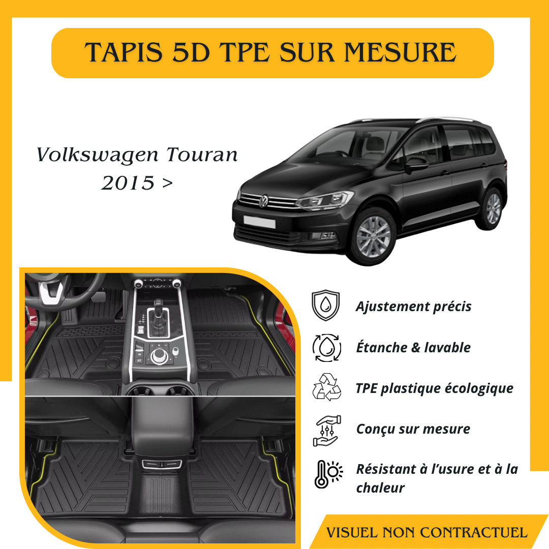 Tapis sur mesure 5D TPE Volkswagen Touran 2015>