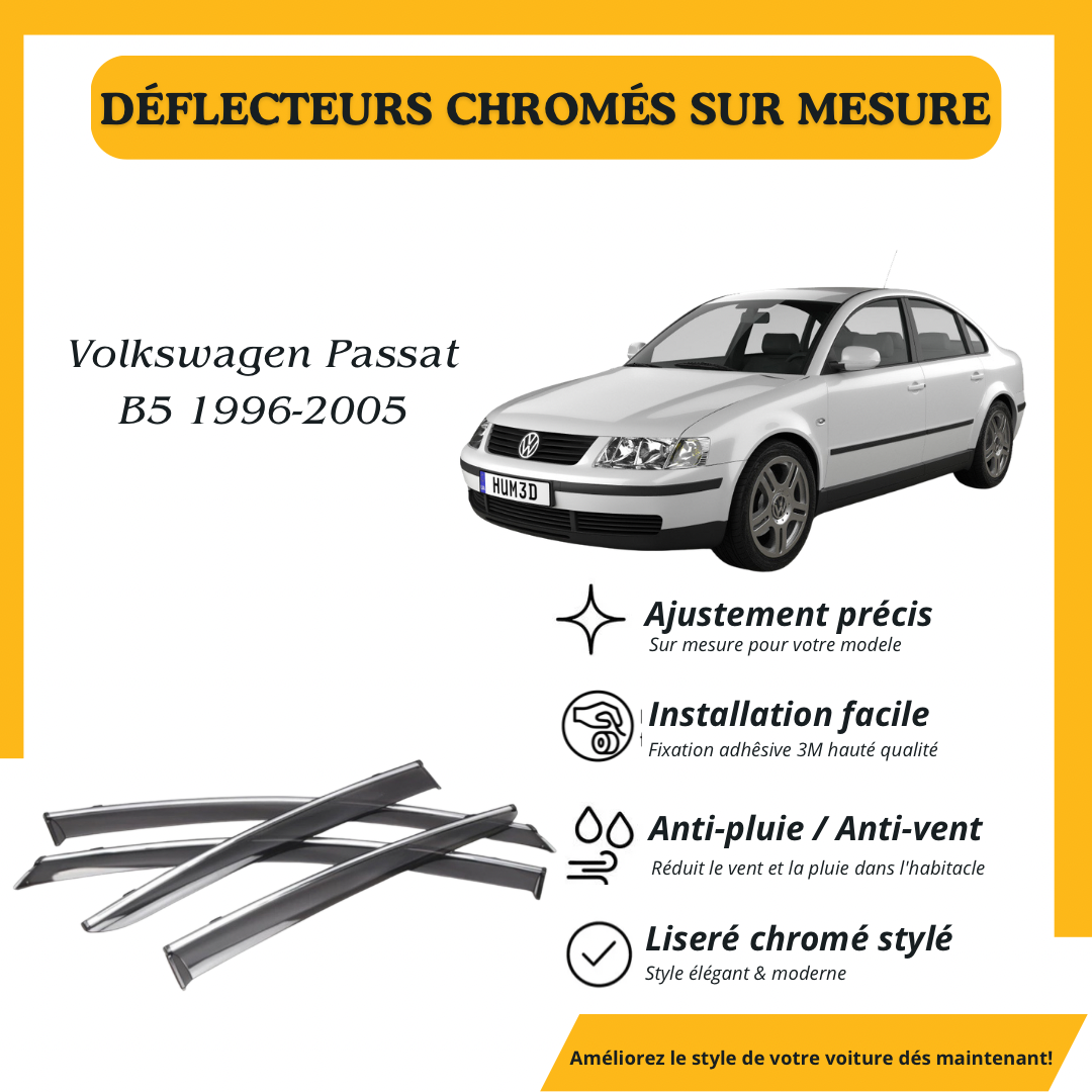 Déflecteur d’air noir et chromé Volkswagen Passat B5 1996-2005