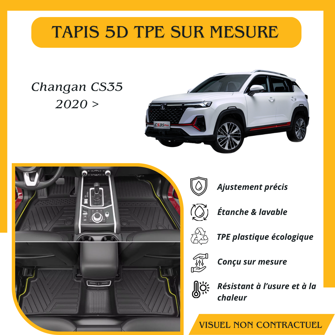 Tapis sur mesure 5D TPE Changan CS35 plus 2020 >