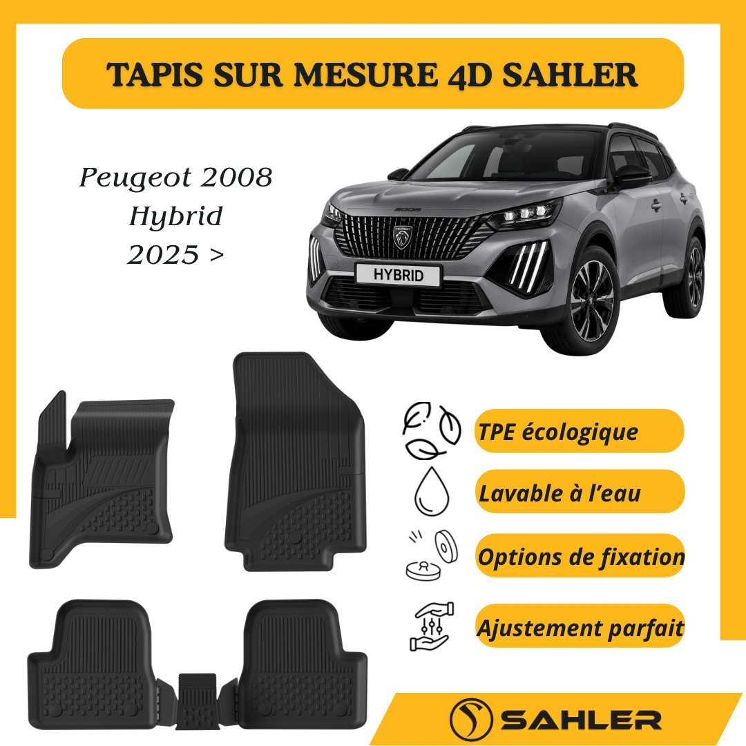 Tapis Sur Mesure 4D Peugeot 2008 Hybrid 2025 >