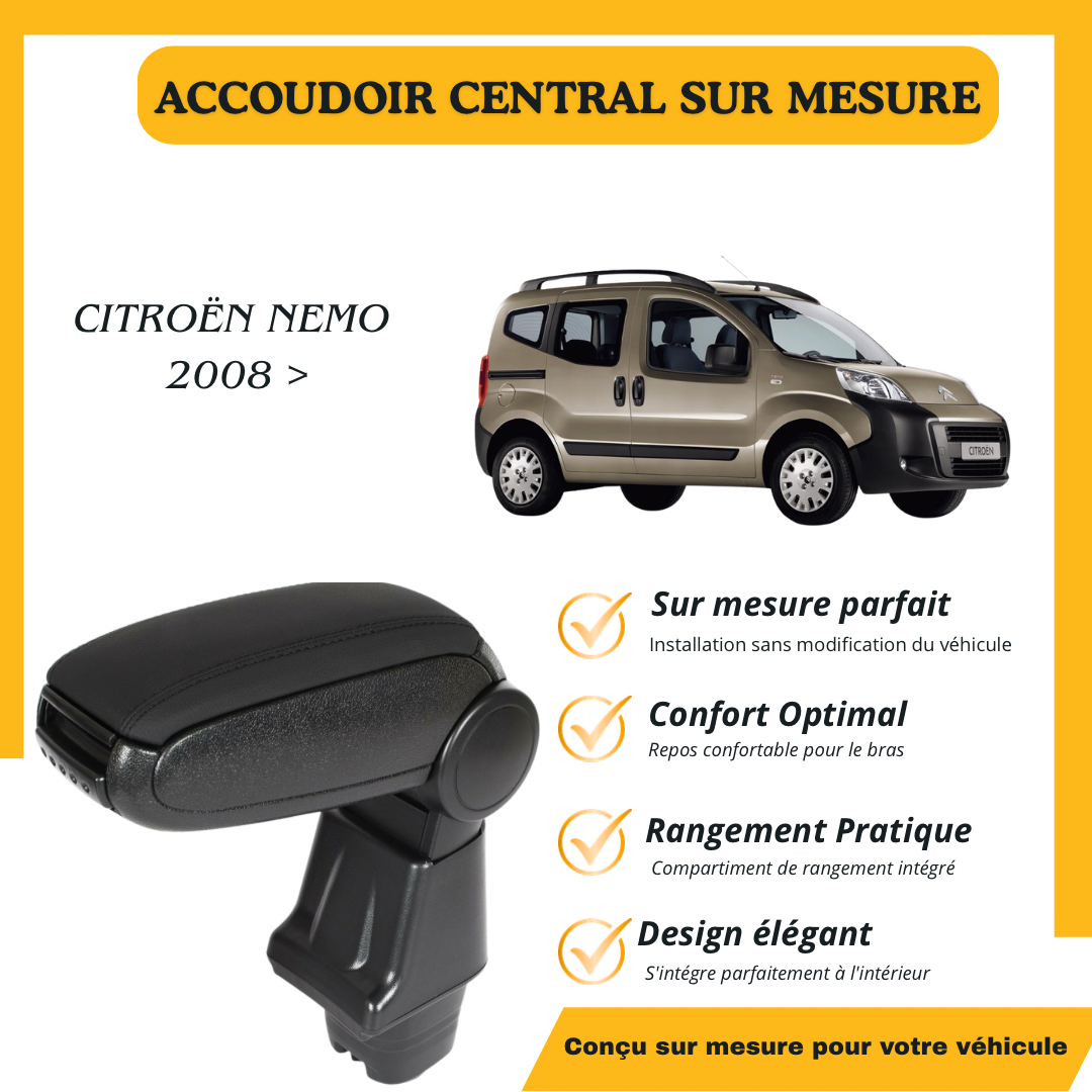 Accoudoir sur mesure Citroën Nemo 2008 >