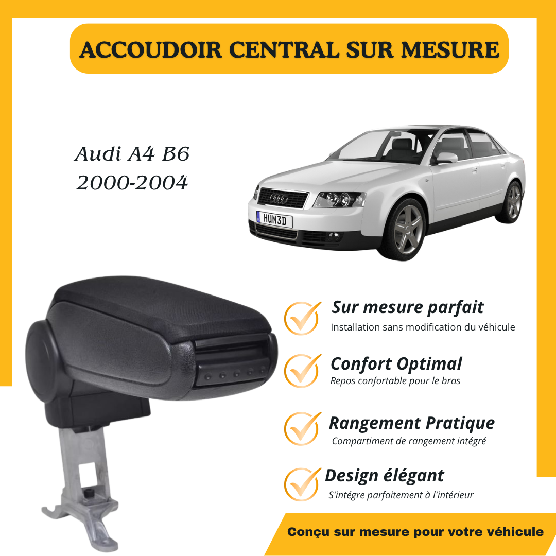 Accoudoir sur mesure AUDI A4 - B6 2000-2004