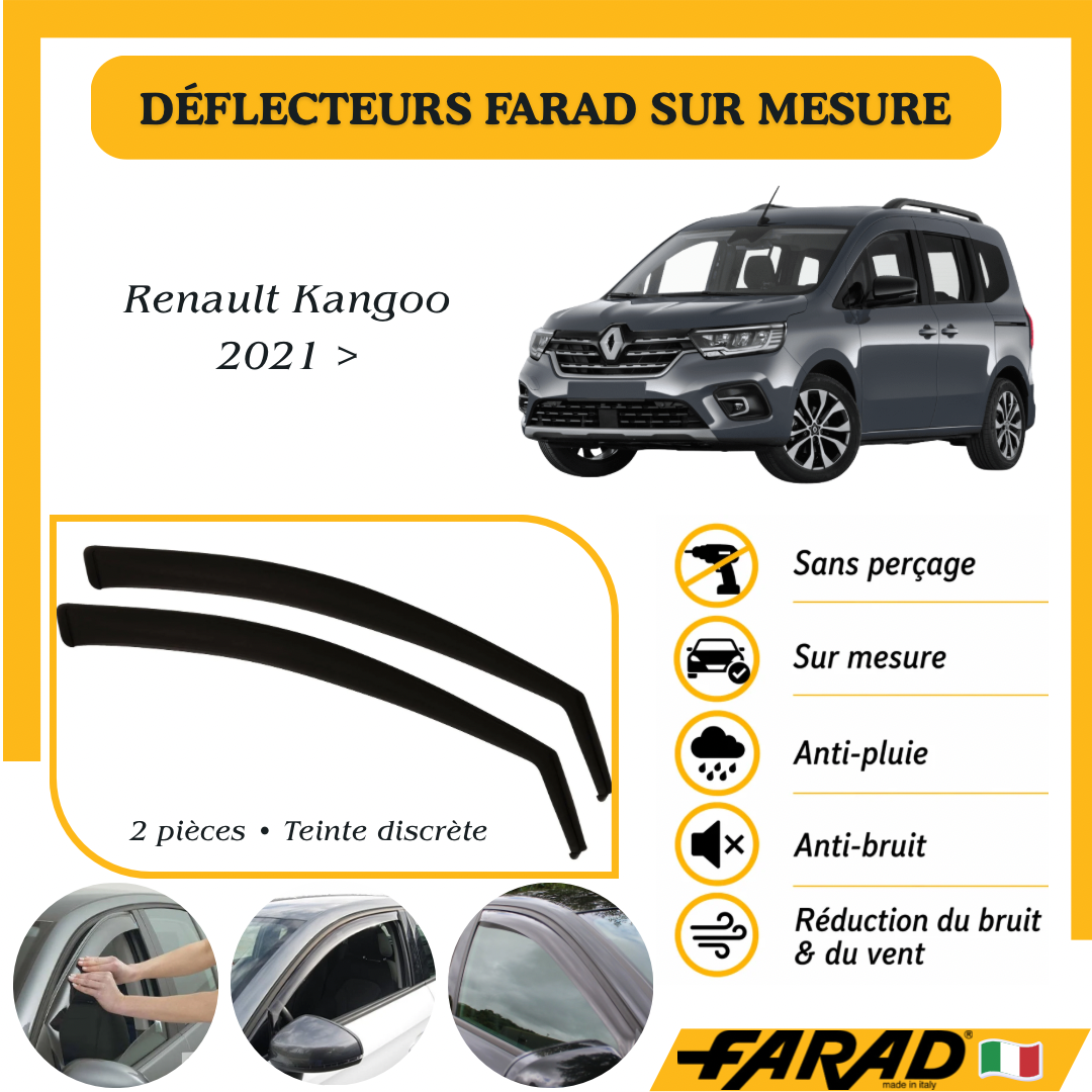 Déflecteurs d’air FARAD Renault Kangoo 2021 >