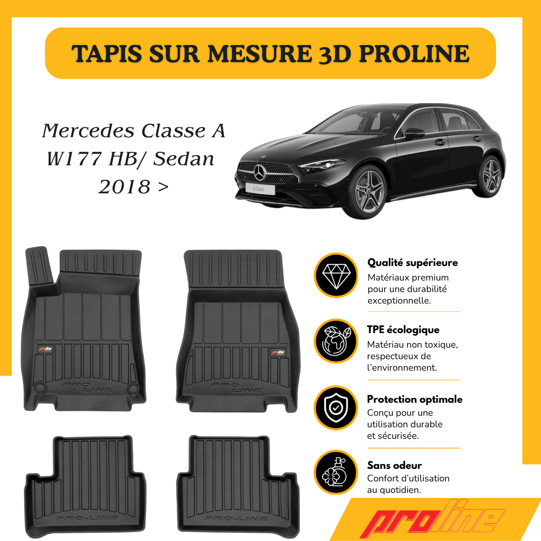 Tapis de sol Proline Mercedes Classe A W177 HB/ Sedan 2018 >