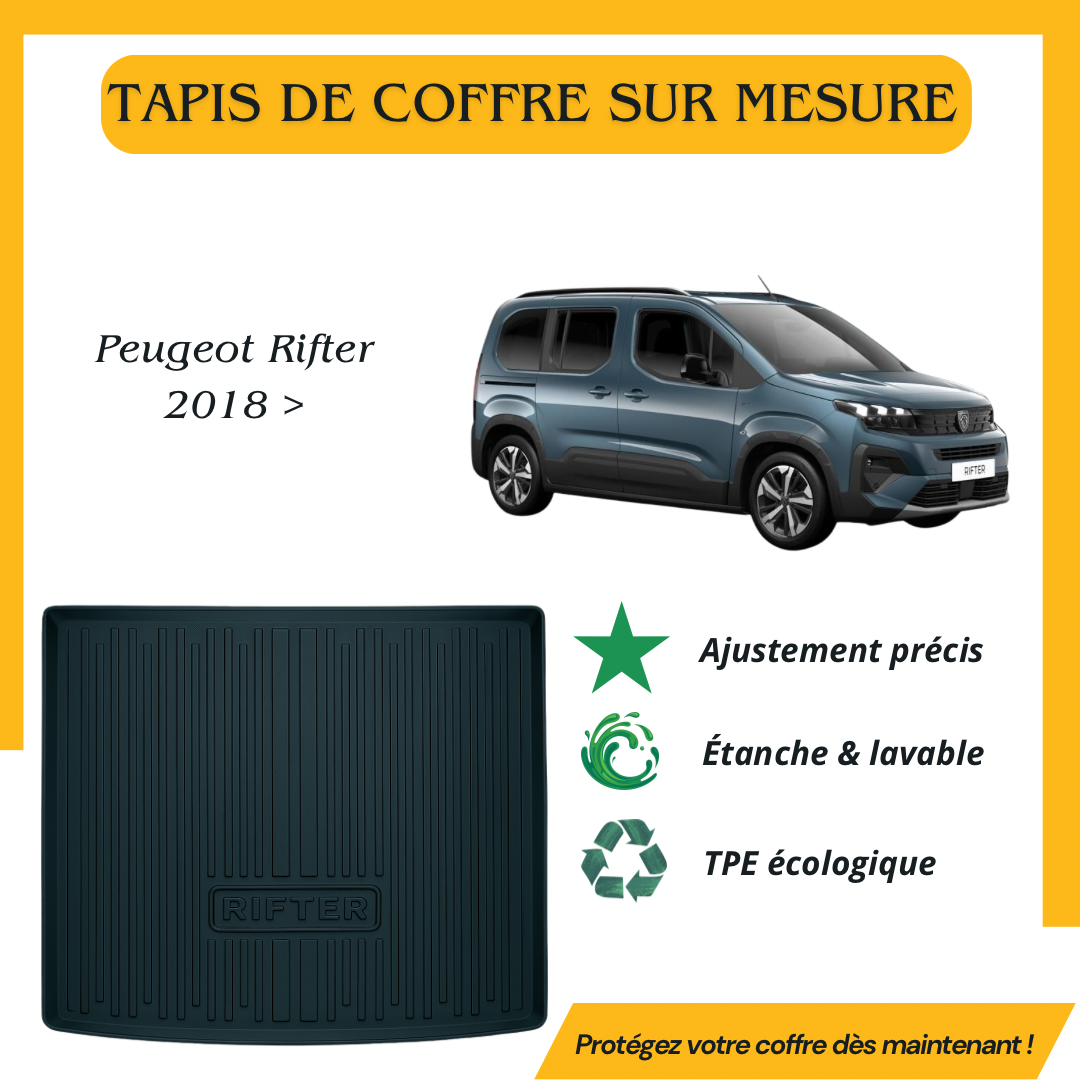 Tapis de coffre 4D PEUGEOT RIFTER 2018>