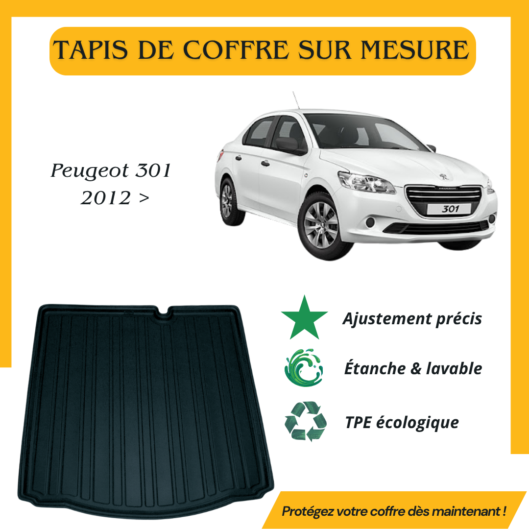 Tapis de coffre 4D Peugeot 301 2012 >