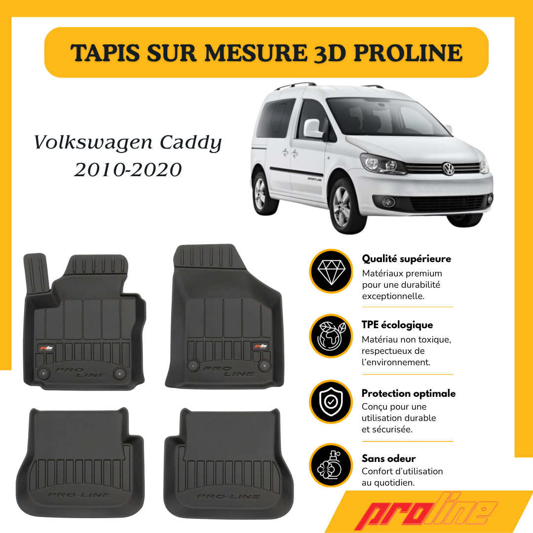 Tapis de sol PROLINE Volkswagen Caddy 2010-2020