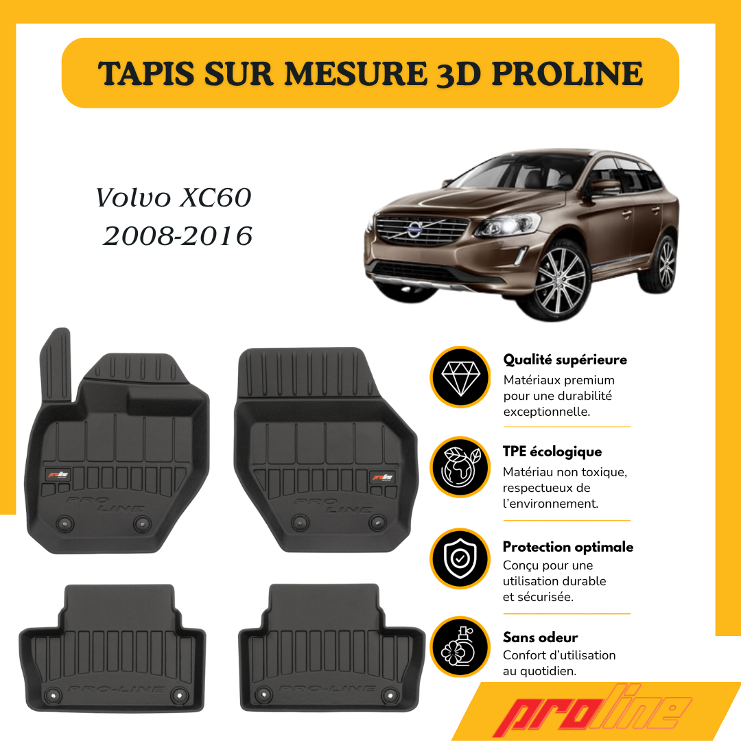 Tapis de sol PROLINE Volvo XC60 I 2008-2016