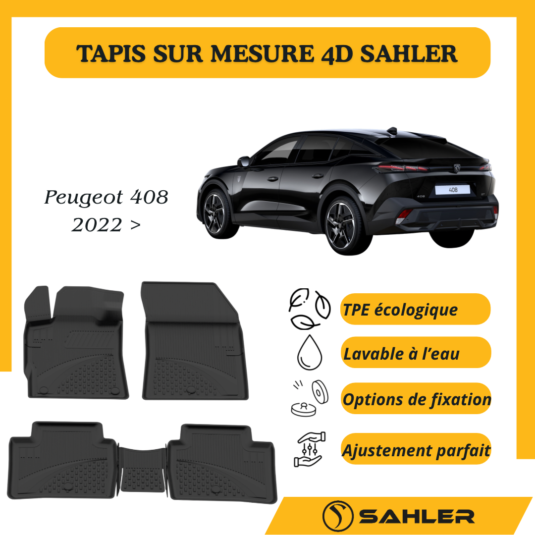 Tapis Sur Mesure 4D Peugeot 408 2022 >