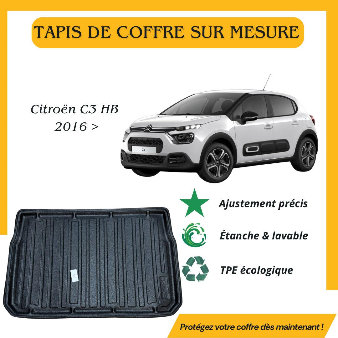 Tapis de coffre 4D Citroën C3 HB 2016 >